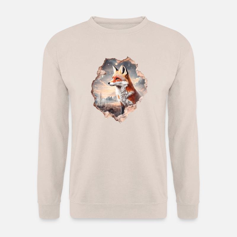 Fuchs und Sternenhimmel - Unisex Pullover - Sand