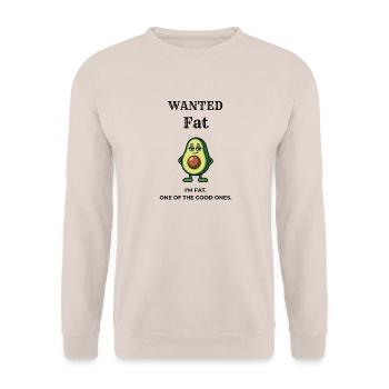 Chemise keto drôle d’avocat – Je voulais de la graisse - Sweat-shirt Unisexe - sable - Devant - Alina (178cm) & Michal (187cm)
