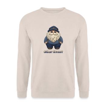 Plattdüütsch Edition: Oller Knust - Unisex Pullover - Sand - Vorne - Alina (178cm) & Michal (187cm)
