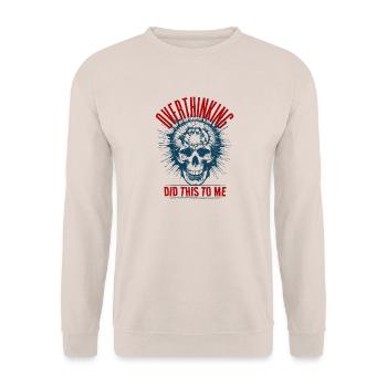 Overthinking - Unisex Pullover - Sand - Vorne - Alina (178cm) & Michal (187cm)