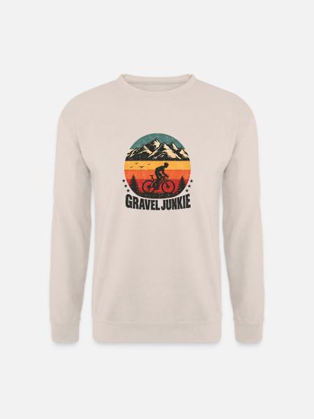 Gravel Junkie Mountain Sunset - Unisex Pullover - Sand