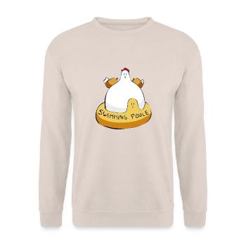 Swimming Poule - Sweat-shirt Unisexe - sable - Devant - Alina (178cm) & Michal (187cm)