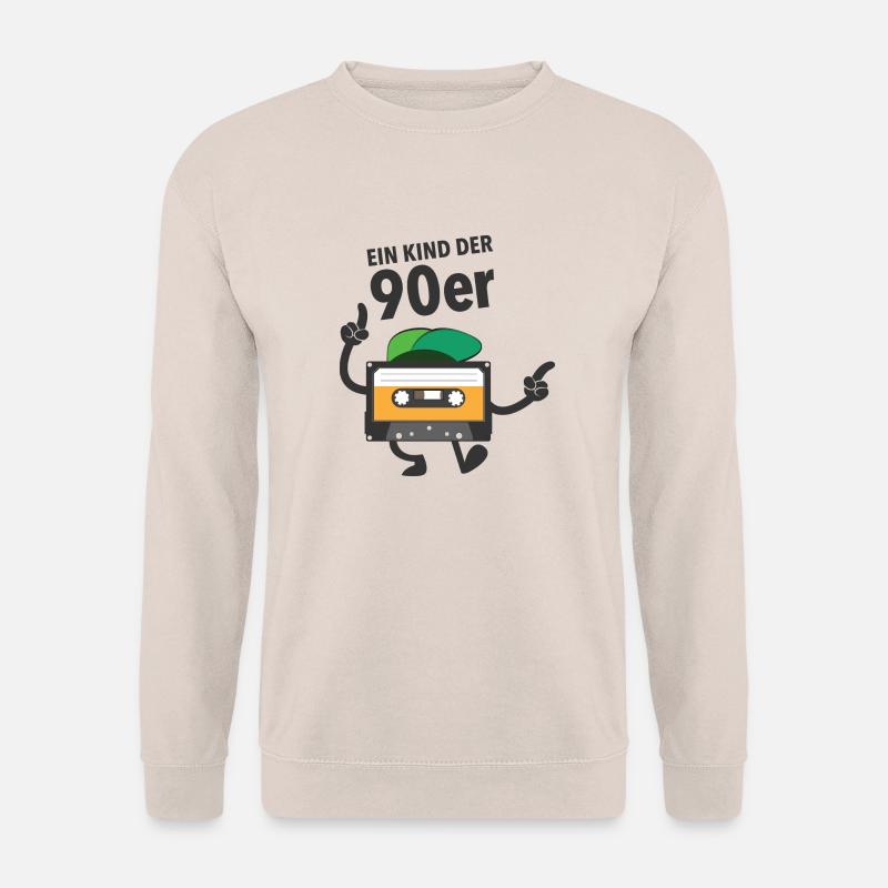 Ein Kind der 90er Jahre Kassette Retro Mottoparty - Unisex Pullover - Sand