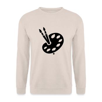 Gemälde - Unisex Pullover - Sand - Vorne - Alina (178cm) & Michal (187cm)