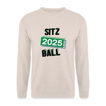 Sitzball Spieler Team Turnier Mannschaft in 2025 - Unisex Pullover - Sand - Vorne - Alina (178cm) & Michal (187cm)