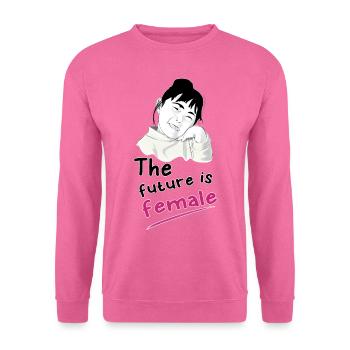 Cute playful girl (woman power, feminism, 8 March) - Unisex Sweatshirt - pink - Front