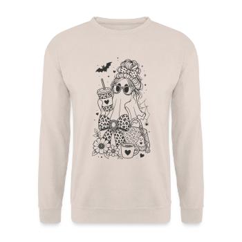 Mama Geist - Unisex Pullover - Sand - Vorne - Alina (178cm) & Michal (187cm)