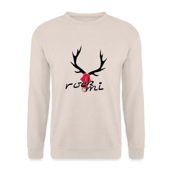 rock mi - Unisex Sweatshirt - sand - Front - Alina (178cm) & Michal (187cm)