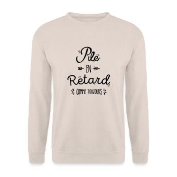 Pile en retard - Sweat-shirt Unisexe - sable - Devant - Alina (178cm) & Michal (187cm)