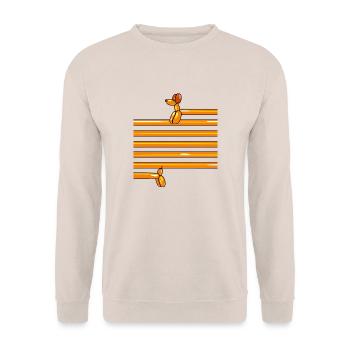 ballon-dog - Unisex Pullover - Sand - Vorne - Alina (178cm) & Michal (187cm)