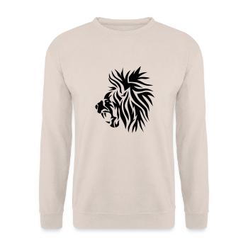 lion king jungle tribal lowe 402 - Sweat-shirt Unisexe - sable - Devant - Alina (178cm) & Michal (187cm)
