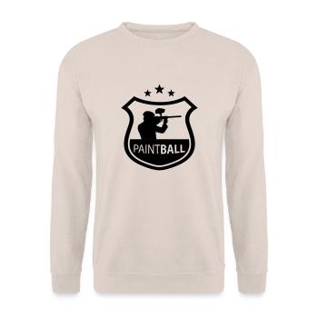 paintball - Unisex Sweatshirt - sand - Front - Alina (178cm) & Michal (187cm)