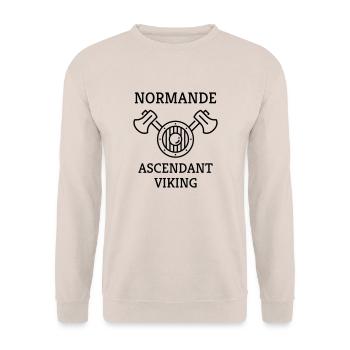 Normandie / Normand / Normande / France - Unisex Pullover - Sand - Vorne - Alina (178cm) & Michal (187cm)