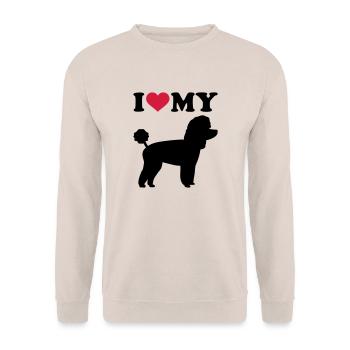 Toy Poodle - Unisex Sweatshirt - sand - Front - Alina (178cm) & Michal (187cm)