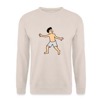Junge hat angst - Unisex Pullover - Sand - Vorne - Alina (178cm) & Michal (187cm)