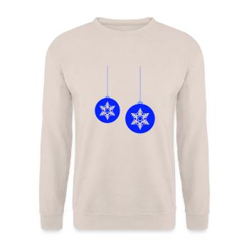 Boules de Noël star - Sweat-shirt Unisexe - sable - Devant - Alina (178cm) & Michal (187cm)