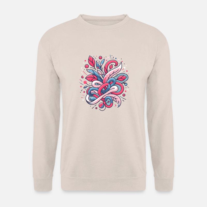Abstract Floral Pattern - Unisex Sweatshirt - sand