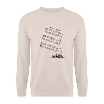 Sound Of Silence sheet music without sheet music - Unisex Sweatshirt - sand - Front - Alina (178cm) & Michal (187cm)