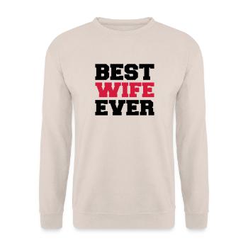 Best wife ever - Unisex Sweatshirt - sand - Front - Alina (178cm) & Michal (187cm)