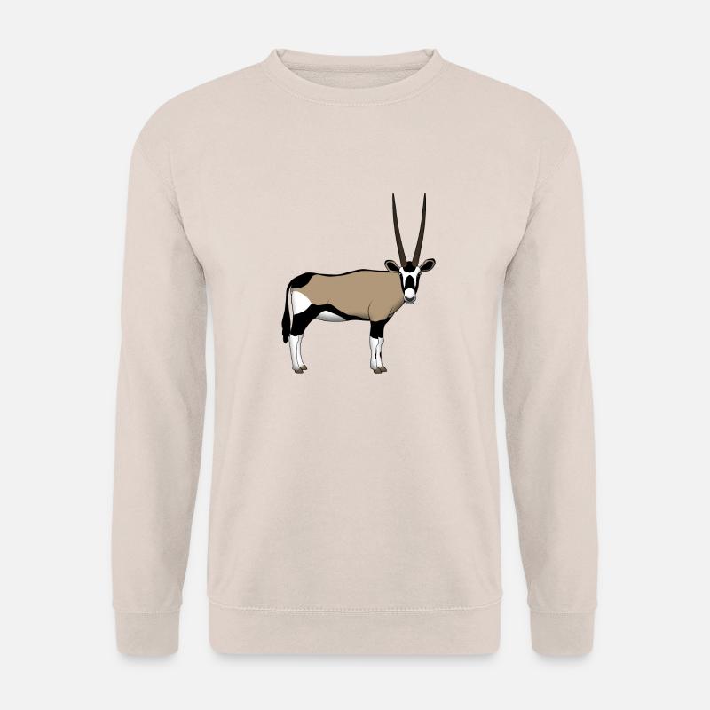 Oryx Kopf vorn - Unisex Pullover - Sand