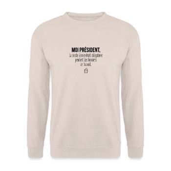 La sieste deviendrait... - Sweat-shirt Unisexe - sable - Devant - Alina (178cm) & Michal (187cm)