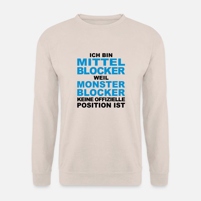 VolleyballFREAK Mittelblocker Monsterblocker M - Unisex Pullover - Sand