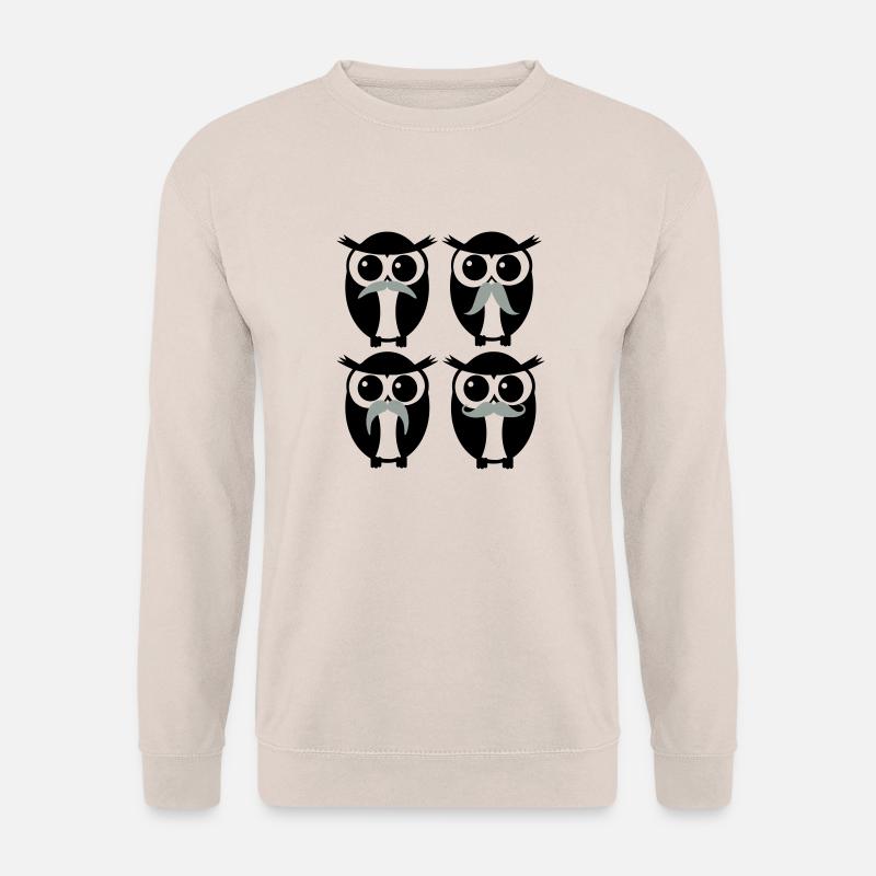 Moustache Owl - Unisex Pullover - Sand