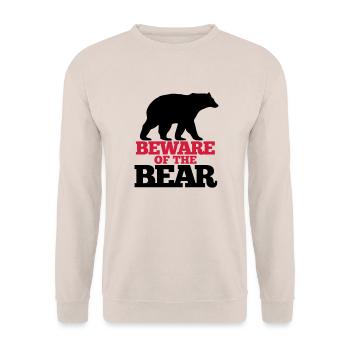 Bär Wild T-Shirt - Unisex Pullover - Sand - Vorne - Alina (178cm) & Michal (187cm)