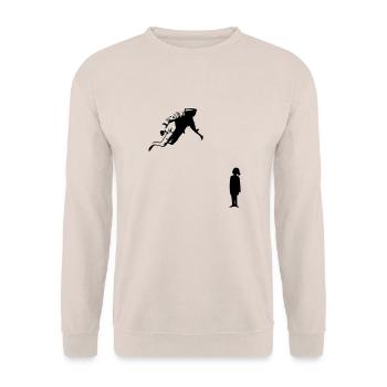 Interstellar_Murph_ - Unisex Pullover - Sand - Vorne - Alina (178cm) & Michal (187cm)