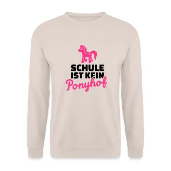 Schule - Unisex Pullover - Sand - Vorne - Alina (178cm) & Michal (187cm)