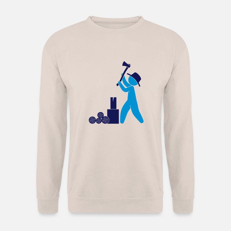 Holzfäller Förster Axt - Unisex Pullover - Sand