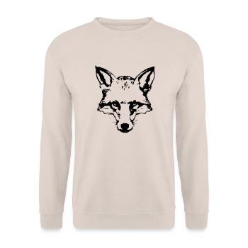 fox_head - Sweat-shirt Unisexe - sable - Devant - Alina (178cm) & Michal (187cm)