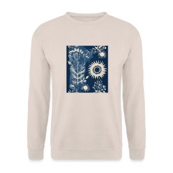 Abstract plant composition - Unisex Sweatshirt - sand - Front - Alina (178cm) & Michal (187cm)
