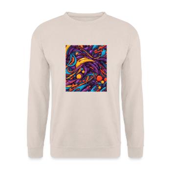 Abstract color composition - Unisex Sweatshirt - sand - Front - Alina (178cm) & Michal (187cm)