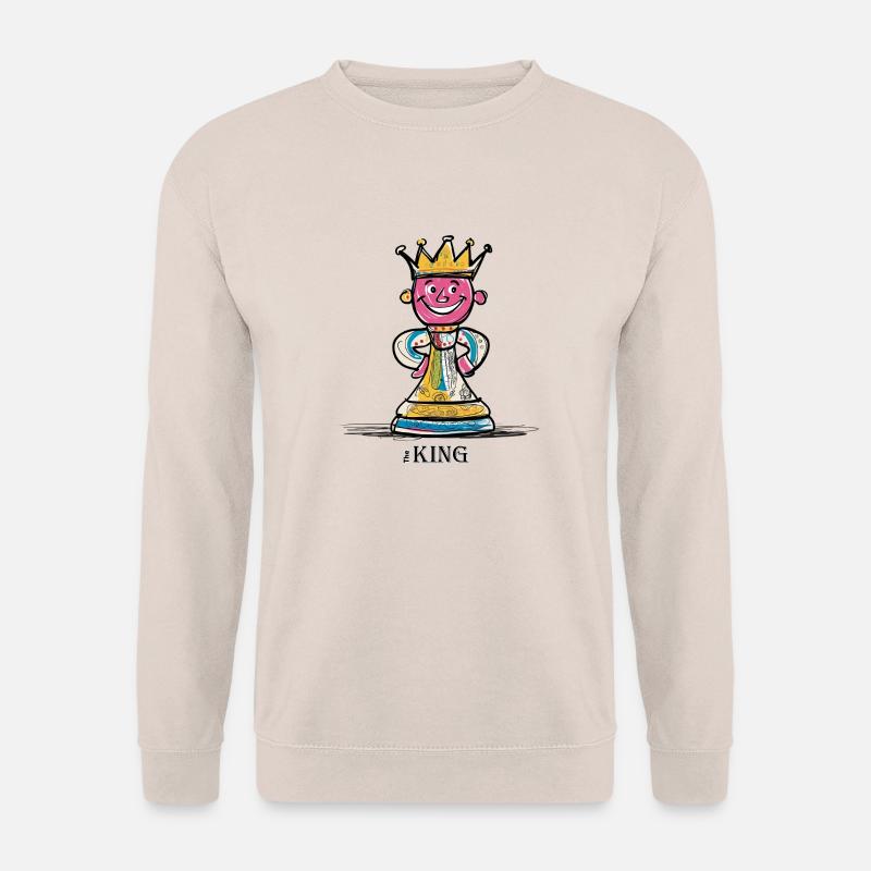 Der König – Lustiges Schach T-Shirt - Unisex Pullover - Sand