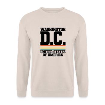 WASHINGTON D.C. United States of America - Unisex Pullover - Sand - Vorne - Alina (178cm) & Michal (187cm)