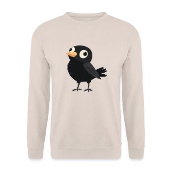 kleiner dummer Vogel - Unisex Pullover - Sand - Vorne - Alina (178cm) & Michal (187cm)