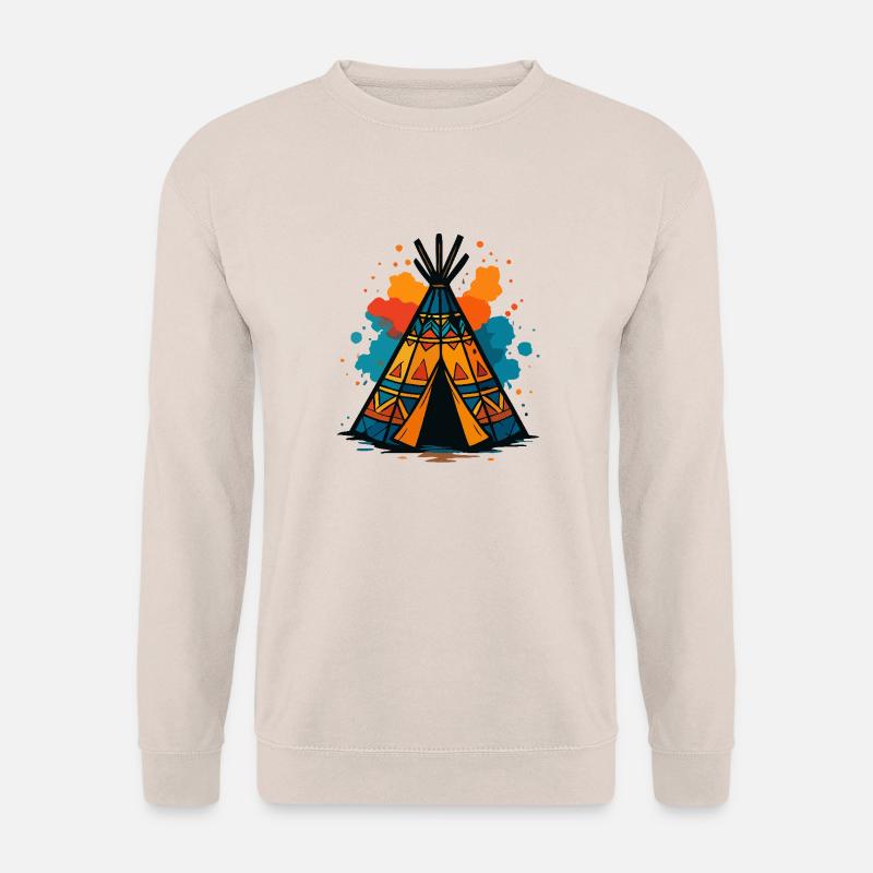 Tribal Teepee Splash - Unisex Pullover - Sand