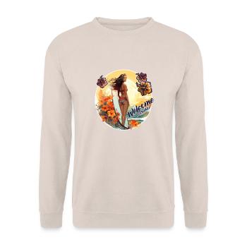 SURFING PARADISE!! - Sweat-shirt Unisexe - sable - Devant - Alina (178cm) & Michal (187cm)