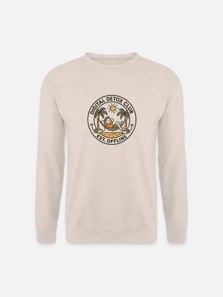 Digital Detox Club – Offline Entspannungs-Shirt - Unisex Pullover - Sand