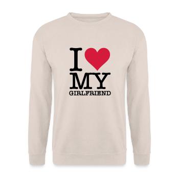 Ich liebe meine Freundin - Unisex Pullover - Sand - Vorne - Alina (178cm) & Michal (187cm)
