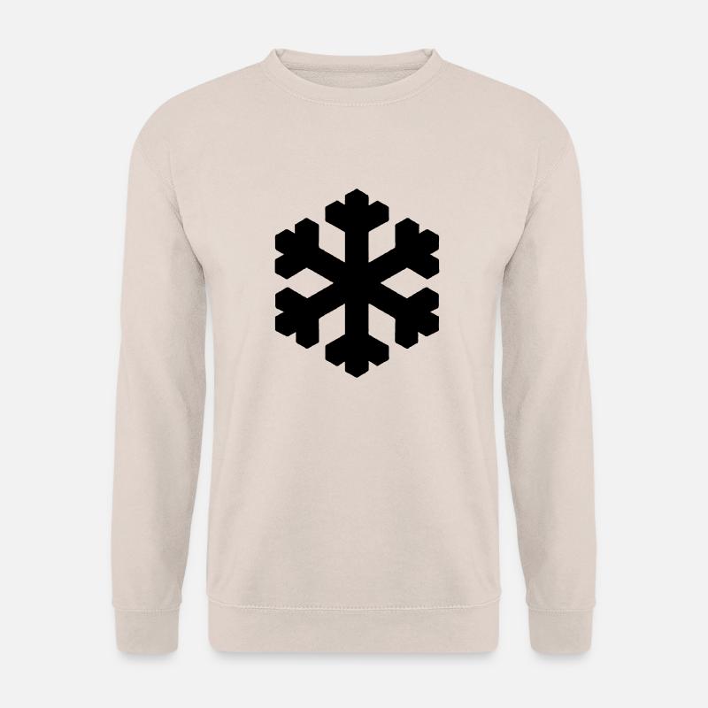 Schneeflocke schwarz - Unisex Pullover - Sand