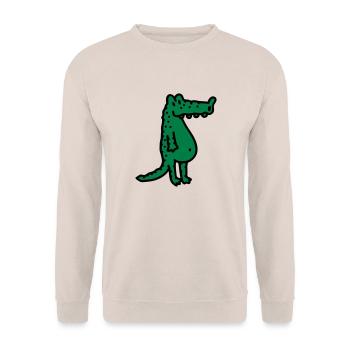 Crocodile - Sweat-shirt Unisexe - sable - Devant - Alina (178cm) & Michal (187cm)