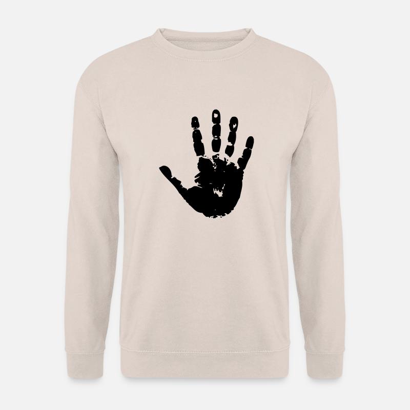 handprint hand print sign - Unisex Pullover - Sand