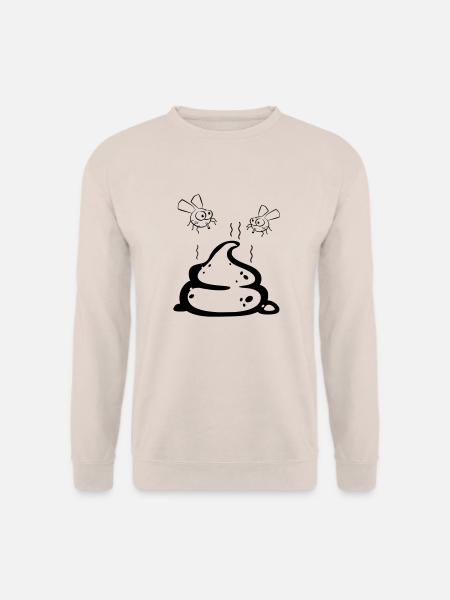 Scheisse mit Fliegenpaar - Unisex Pullover - Sand