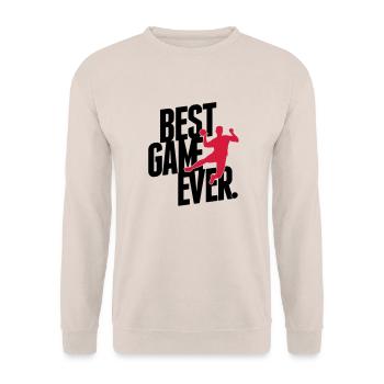 best game ever - handball - Unisex Sweatshirt - sand - Front - Alina (178cm) & Michal (187cm)