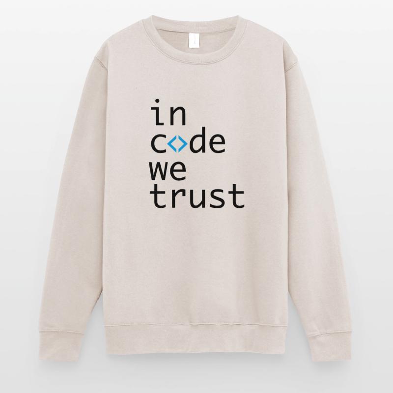 in code we trust, developer, coder Unisex Pullover