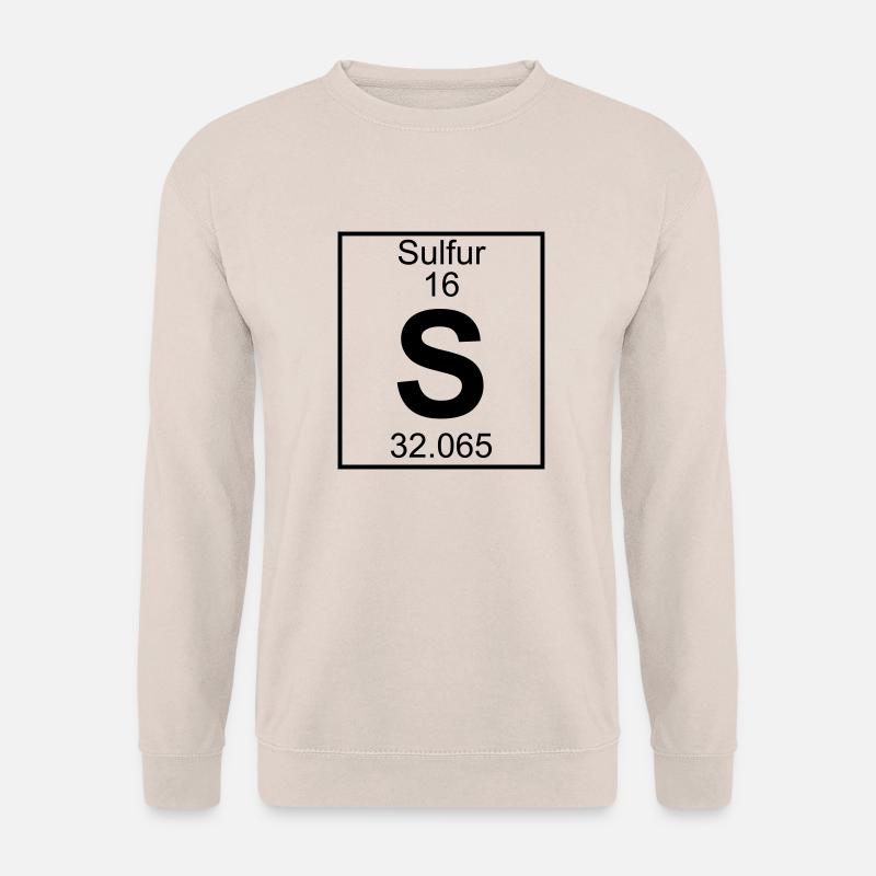 Sulfur (S) (element 16) - Unisex Sweatshirt - sand