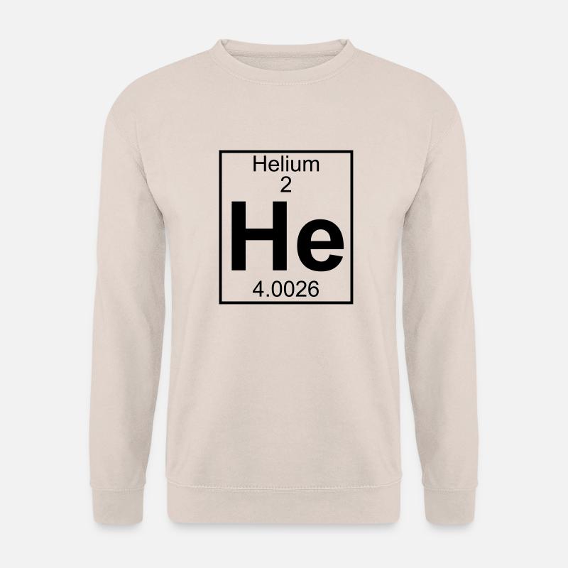 Periodic table element 2 - He (helium) - BIG - Unisex Pullover - Sand