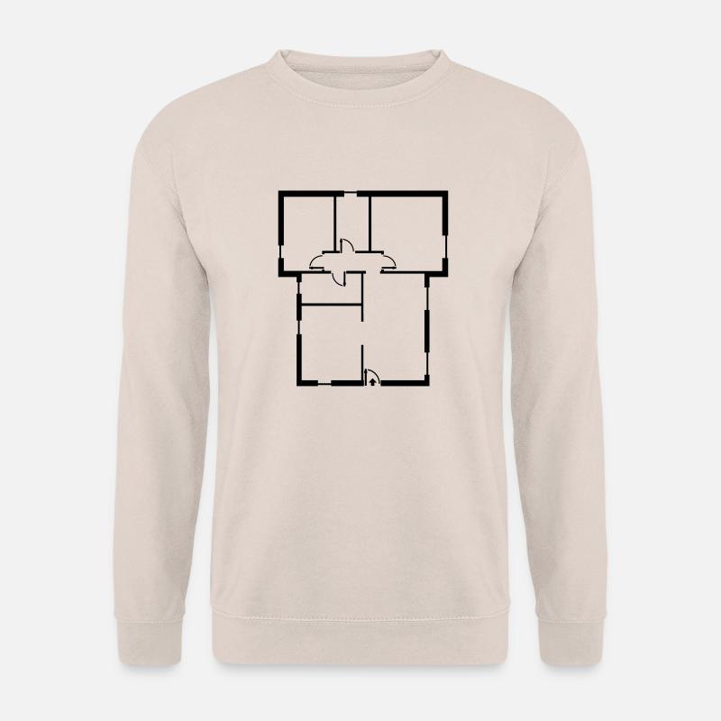 Planimetrie Wohnung - Unisex Pullover - Sand